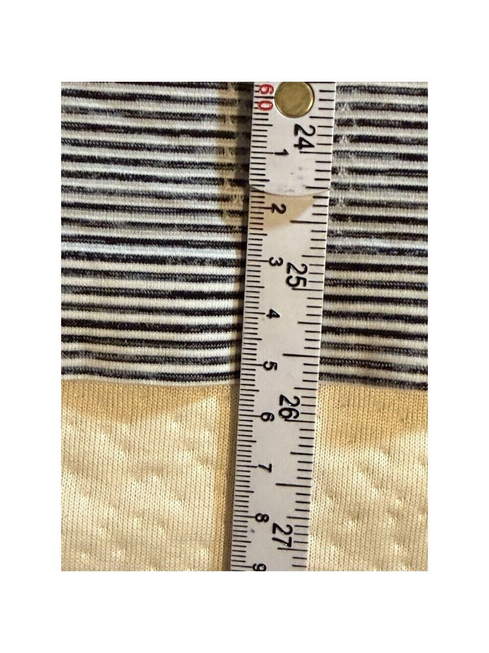 Lululemon Womens Gray and White Stripped Long Sleeve Shirt Size 8 - Picture 7 of 7
